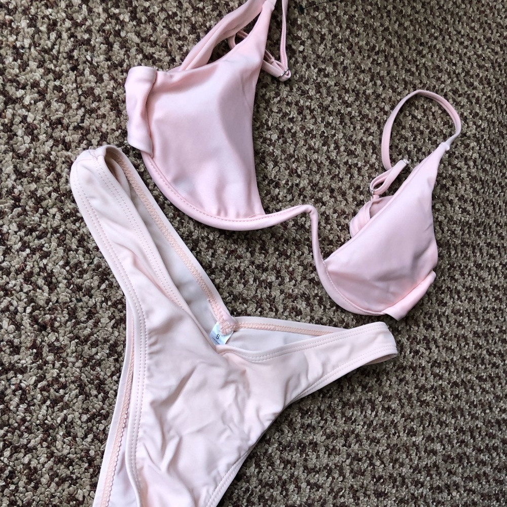 Baby pink zaful bikini